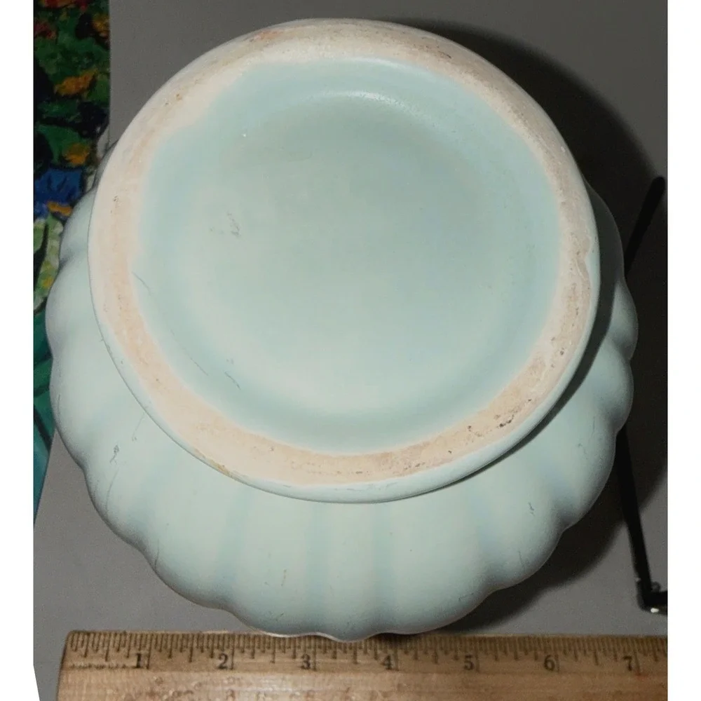 Terrace Ceramics Pottery Patrician Ware Vase Mnt Green Zanesville OH Vtg 1950s